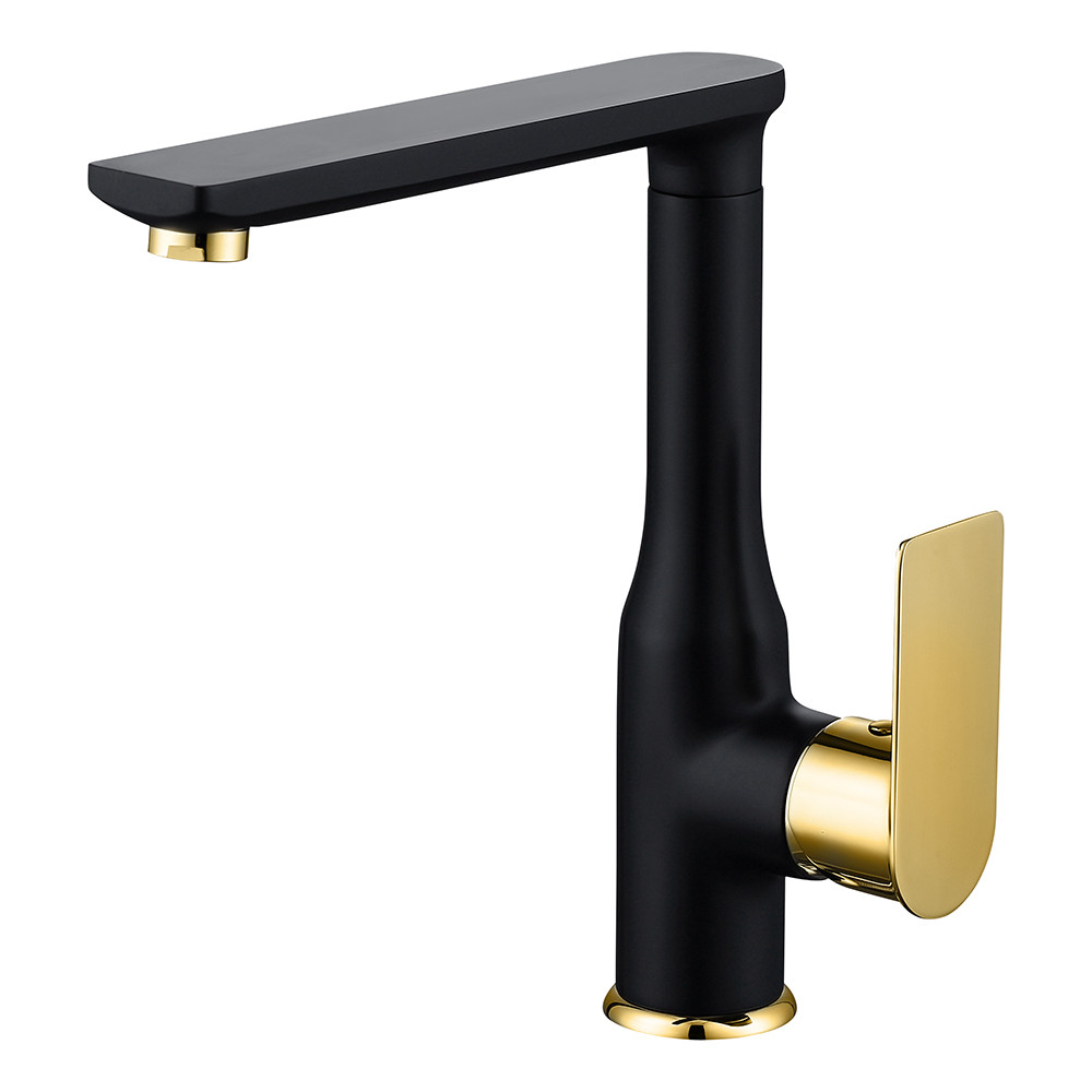 Gold And Black Kitchen Faucet