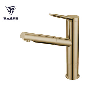 OUBAO Industrial Pull Out Kitchen Faucet For Sink