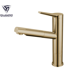OUBAO Industrial Pull Out Kitchen Faucet For Sink
