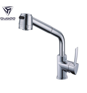 OUBAO Unique Chrome Plating Kitchen Mixer Tap with Sprayer