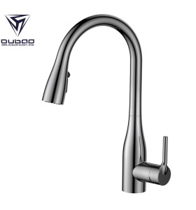 OUBAO polished hot cold water sink kitchen mixer faucet