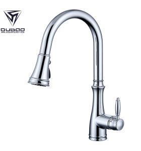 OUBAO Chrome Plating Commercial Kitchen Faucets With Sprayer