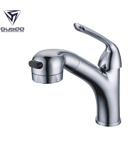OUBAO Bathroom Basin Faucets basin Sink Taps with pull out Spray