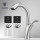 OUBAO Pull Down Kitchen Faucet Modern Chrome For Sink