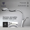 OUBAO Pull Down Kitchen Faucet Modern Chrome For Sink