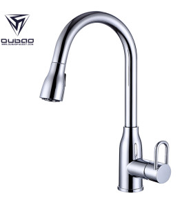 OUBAO Kitchen Sink Faucets Mixer Tap With Pull down Sprayer