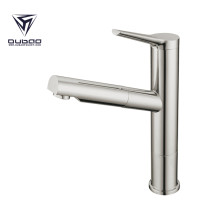 OUBAO Single Handle Pull Out Kitchen Faucet With Dual Spray