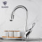 OUBAO kitchen sink mixer taps faucets with pull out spray Low lead chrome goose neck