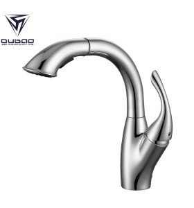 OUBAO Morden Chrome Single Handle Kitchen Faucet With Side Sprayer