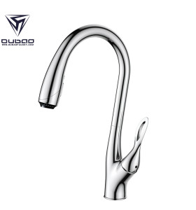 OUBAO Best Rated Chrome Pull Down Spray Kitchen Tap For Sink