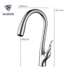 OUBAO Best Rated Chrome Pull Down Spray Kitchen Tap For Sink