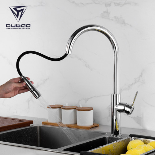 OUBAO Touch Sensor Kitchen Faucet Automatic Single Handle
