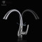 OUBAO Kitchen Faucet with Pull Down Sprayer Deck Mounted Modern Chrome
