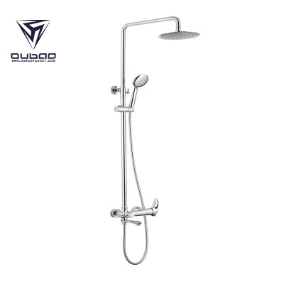 OUBAO Modern Wall Mount Thermostatic Rain Shower Faucet