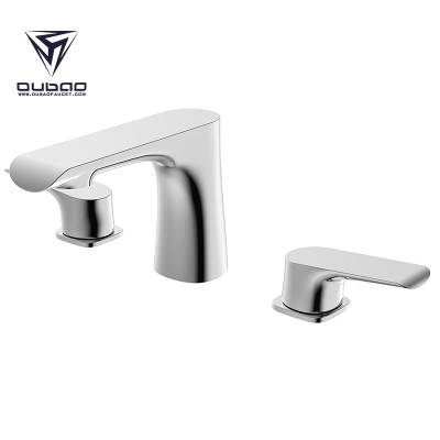 Dual Handle Contemporary Basin Faucet