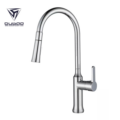 OUBAO Kitchen Sink Faucet Top Rated Modern Pull Down