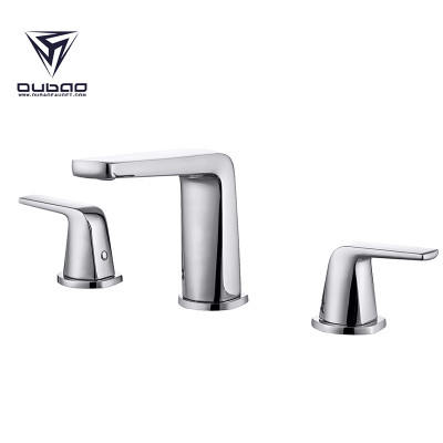 Modern 3 Piece 8 Inch Widespread Bathroom Faucet