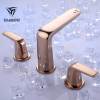 OUBAO Brass 8 Inch Windespread Rose Gold Basin Faucet Tap