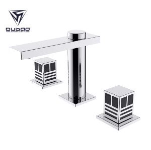 OUBAO Best Widespread Square Bathroom Faucet There Pieces