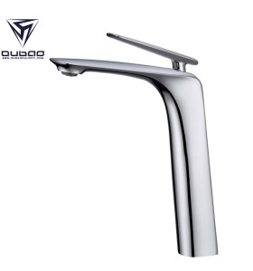 OUBAO Tall Mixer Tap Deck Mounted Single Chrome Polished