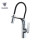 OUBAO Brass Copper Pull Out Kitchen Faucet Tap with Silicone Hose and Sprayer