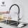 OUBAO Brass Copper Pull Out Kitchen Faucet Tap with Silicone Hose and Sprayer