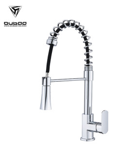OUBAO Quality Pre Rinse Spring Pull Down Kitchen Sink Faucet
