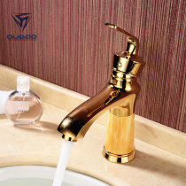 OUBAO Single Hole Bathroom Faucet Modern Farmhouse High Flow