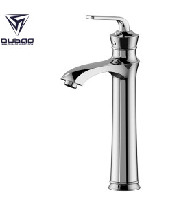 OUBAO Bathroom Sink Faucet Commercial Single Hole Tall Body