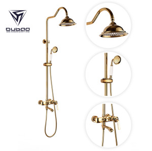 OUBAO Modern Shower Faucet Set With Handheld Sprayer