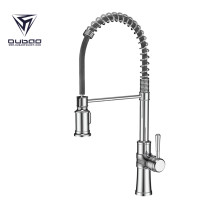 OUBAO Pre Rinse Commercial Style Pull Down Swan Neck Kitchen Faucet Tap