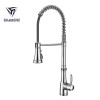 OUBAO Luxury Contemporary Single Handle Pull Down Kitchen Swivel Tap