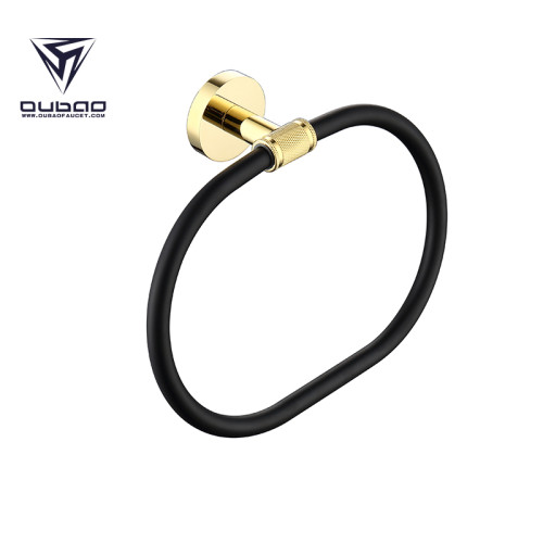 OUBAO Black and Gold Bathroom Accessories Sparkle Stylish Decor