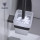 OUBAO Modern Family Gun Black Toilet Brush Holder Wall Mounted