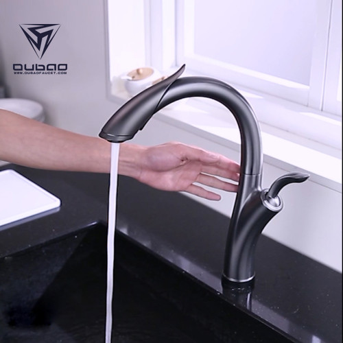 OUBAO Touch Sensor Kitchen Faucet Gunmetal Black
