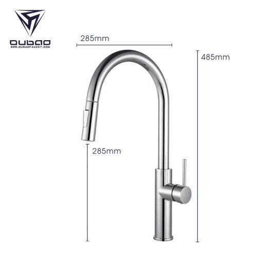OUBAO Touch Sensor Kitchen Faucet Automatic Single Handle