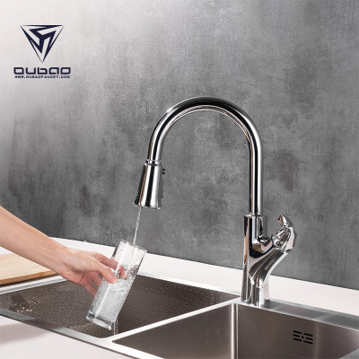 OUBAO 3 Way kitchen faucet with filtered water dispenser
