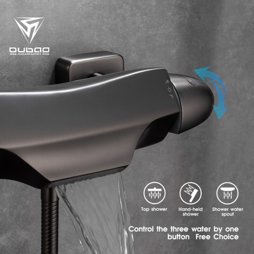 OUBAO Gunmetal Shower Faucet With Handheld