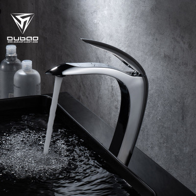 OUBAO Chrome Bathroom Vessel Sink Faucets Copper Brass Contemporary