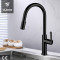 OUBAO long neck kitchen faucet with flexible pull out hose