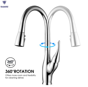 OUBAO Kitchen Sink Tap with Flexible Movable Multi-Function Spray