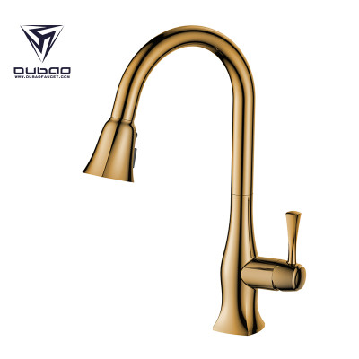 High Arc Pull Down Kitchen Sink Faucet With Single Handle