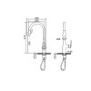 OUBAO Pull Down Kitchen Taps,Commercial,Deck Mounted