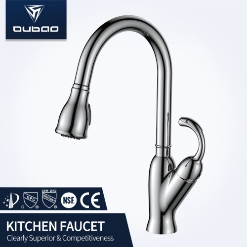 Fashion style single hole kitchen faucet pull down pull out mixer tap