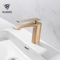 OUBAO Brass Low Arc Bathroom Faucet Modern Chrome Polished for Porject Source