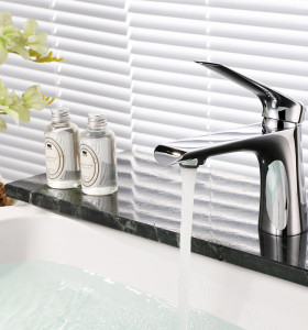 OUBAO Modern Bathroom Sink Faucet Best Single Hole Basin Tap
