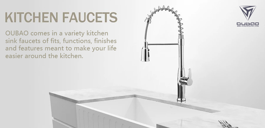 OUBAO comes in a variety kitchen sink faucets of fits, functions, finishes and features meant to make your life easier around the kitchen.