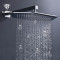 OUBAO Modern Shower Faucet Wall Mount Best Chrome Rain Bathroom Shower Faucet Set