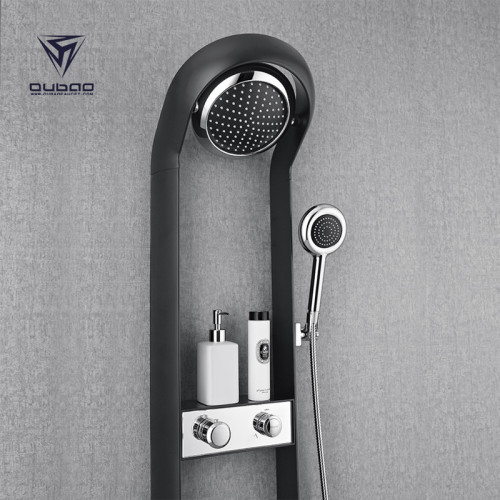 OUBAO Black Shower Faucet Multi Function Modern Wall Mount Water Shower Faucets