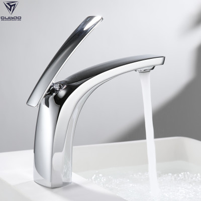 OUBAO Bathroom Faucet Copper Single Lever Handle Face Basin Faucet